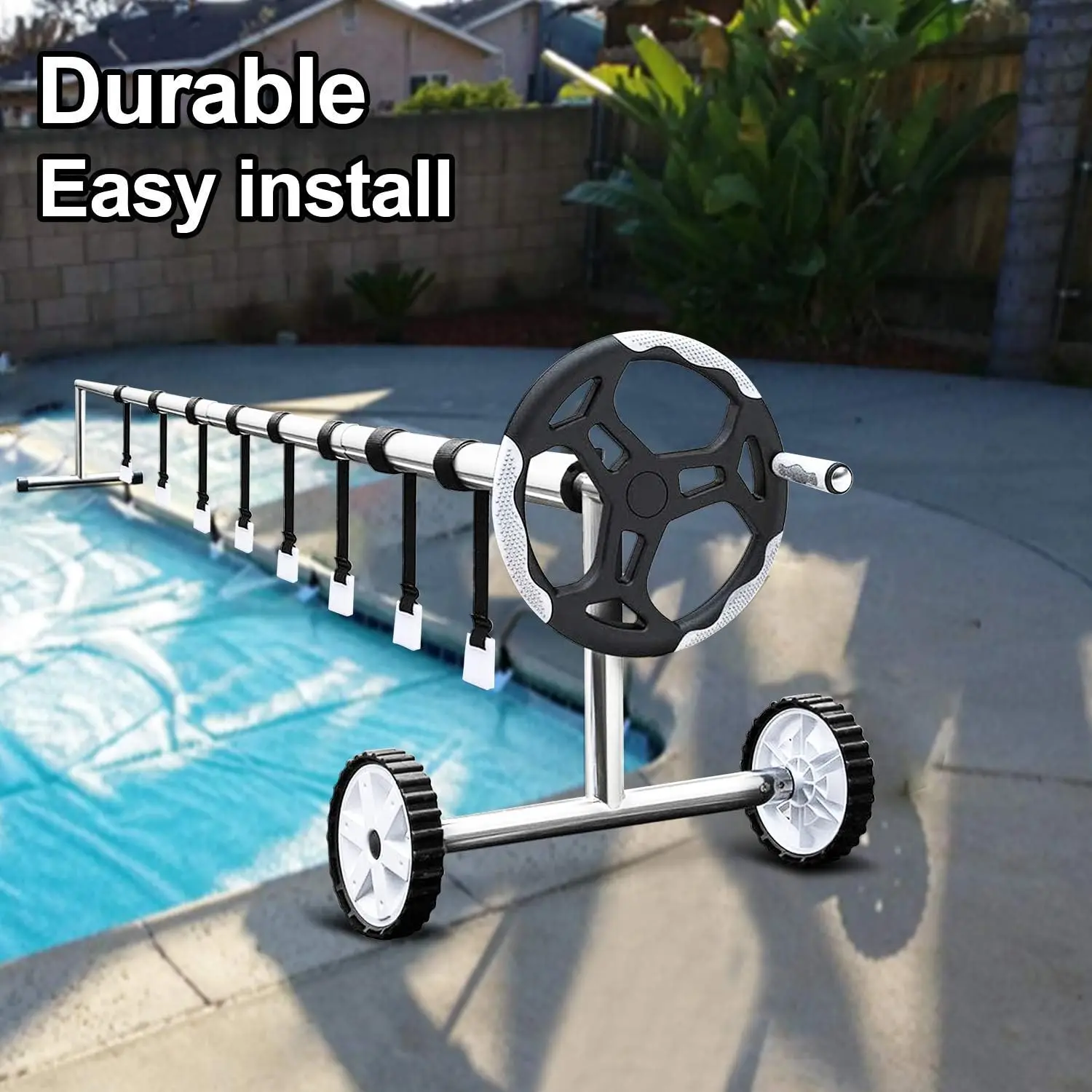 

Набор катушек для покрытия бассейна, катушка для хранения бассейна, солнечная крышка, роликовый ремень, зажим, комплект, 8 шт.