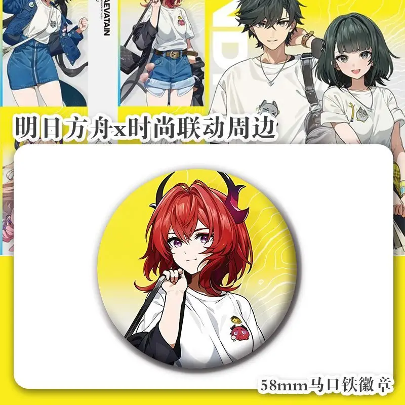 Game Cosplay Arknights Chen Qianyu Laevatain Linkage Badge Figures Gift Decoration Role Play Handsome Birthday Xmas Gift