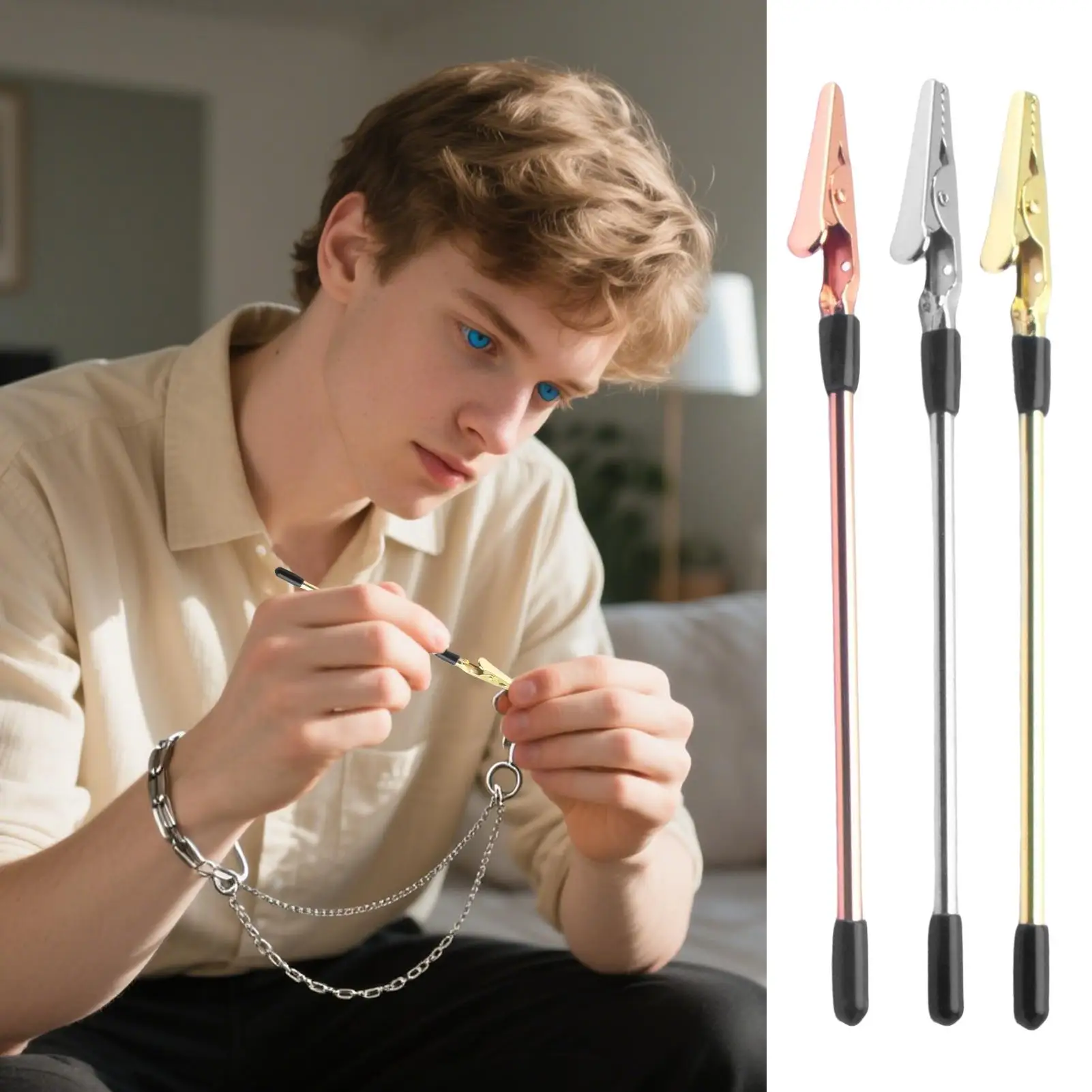 Bracelet Hook Helper Quick Release Metal Necklace Clasp Helper Tool Anti-Slip Structure Watch Fastening Assistance Aid For Home