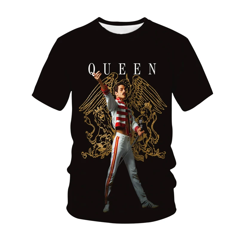 Hot Rock Band Queen T-shirts 3D Print Summer Tees Streetwear Round Neck Short Sleeve Kids TShirt Oversized Men Women Unisex Tops