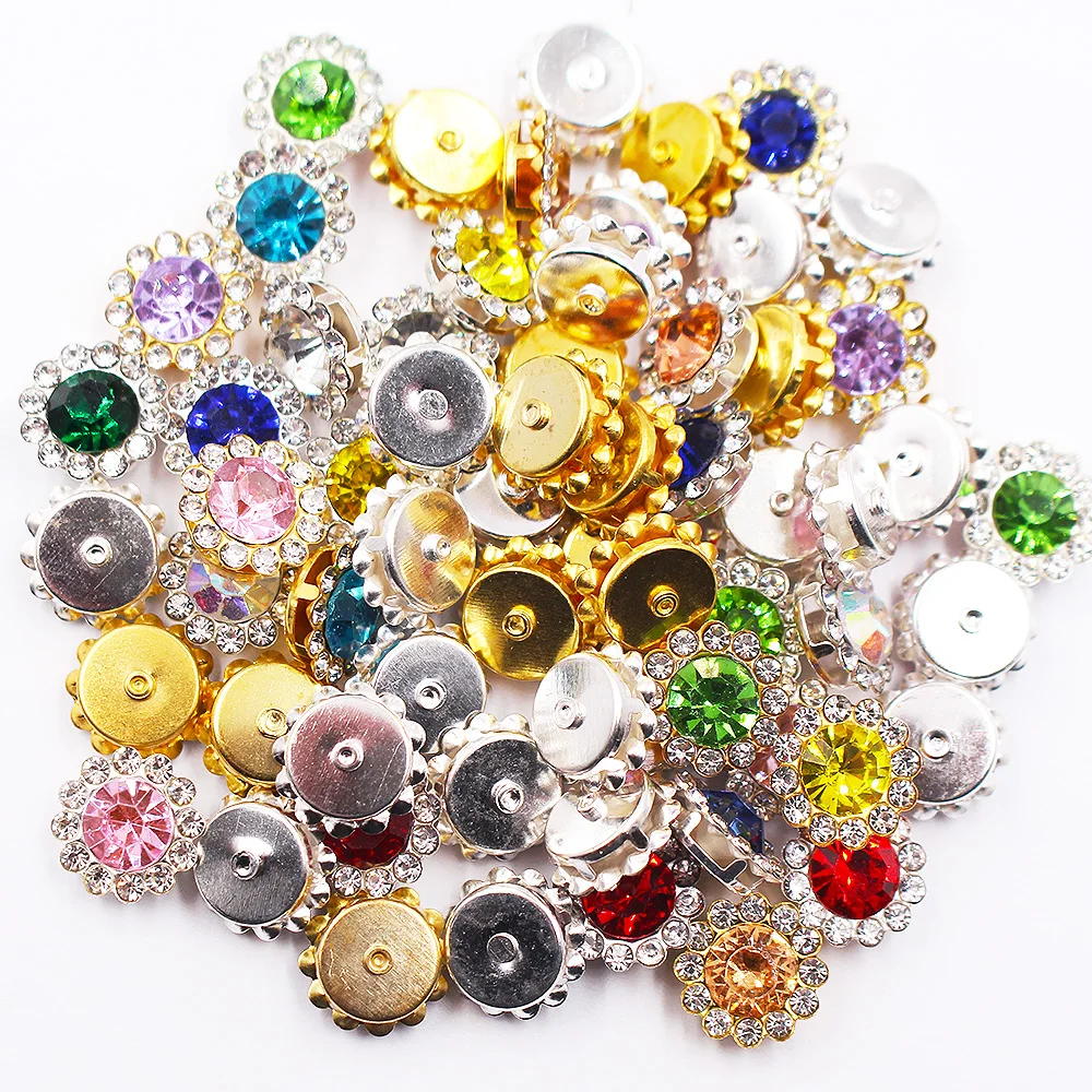 

1000pcs Glitter Sun Flower Claw Rhinestones Brillantina Crystals Beads Strass Sewing Accessories For Needlework Diamond Crafts