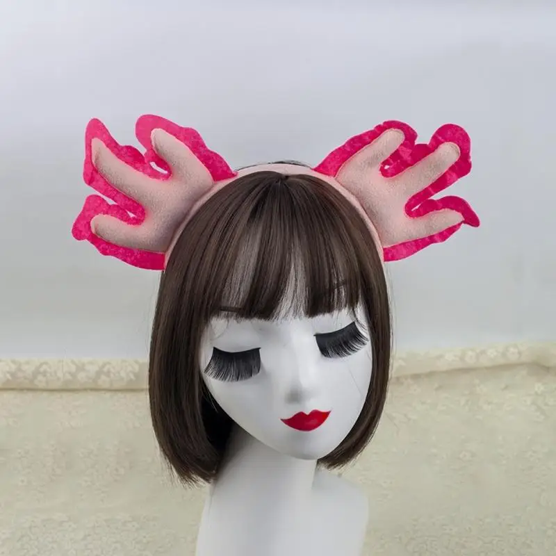 77彼女はぬいぐるみサンショウウタイガンヘアハープ女性動物のテーマヘッドバンドキッズ面白い耳のヘアフープ