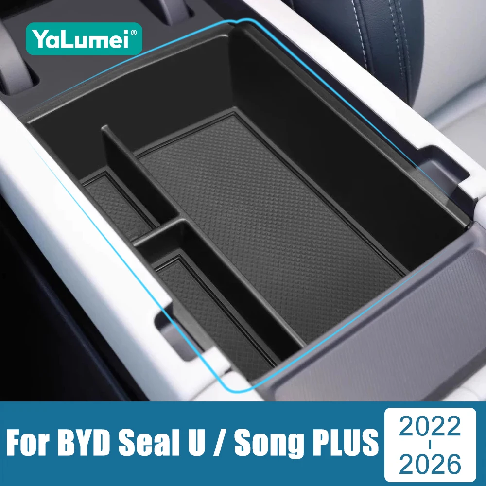 For BYD Seal U Song Plus DM‑i EV 2022 2023 2024 2025 2026 ABS Center Console Armrest Storage Box Car Tray Organizers Tidying