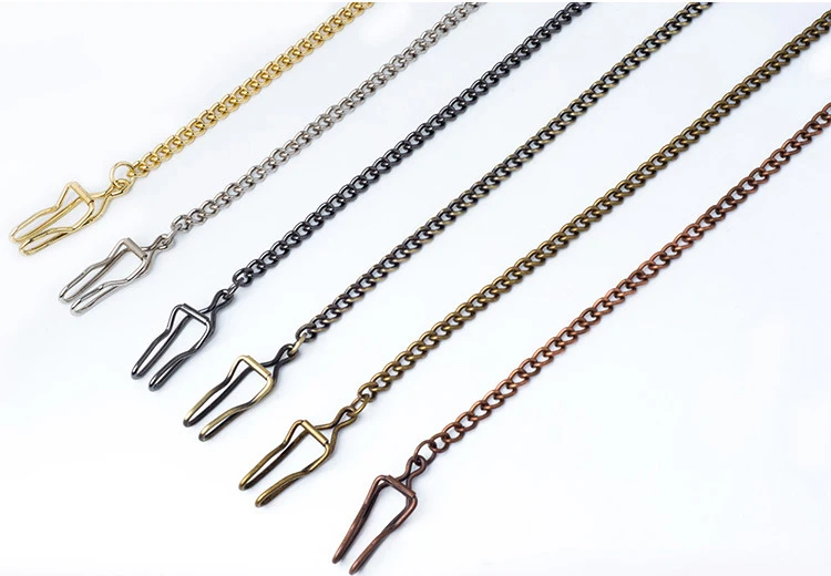 5 Colors Fob Chain for Pocket Watches Clip Waist Chains Wholesale Mechanical Quartz Pocket-Watch Accessories