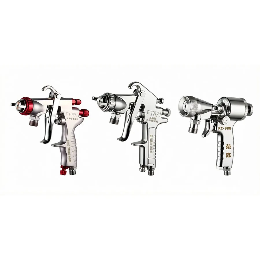 Needle free spray gun pneumatic PT871 latex paint colorful water in water PT991 water in sand coating adhesive paint spray gun
