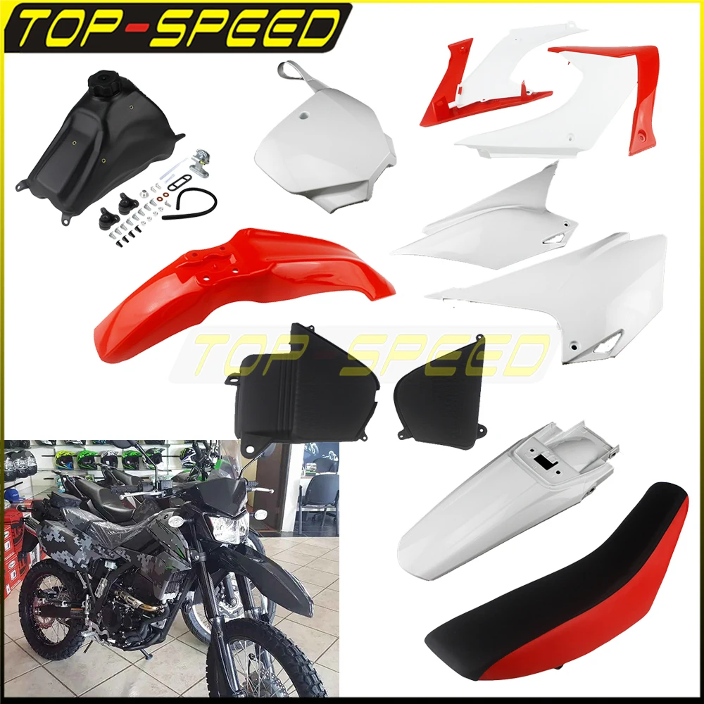 

Motocross Plastic Side Cover Fairing Kit Fuel Tank Seat Front Fender Number Plate For Honda CRF230F CRF 230F 2015-2019 Dirt Bike