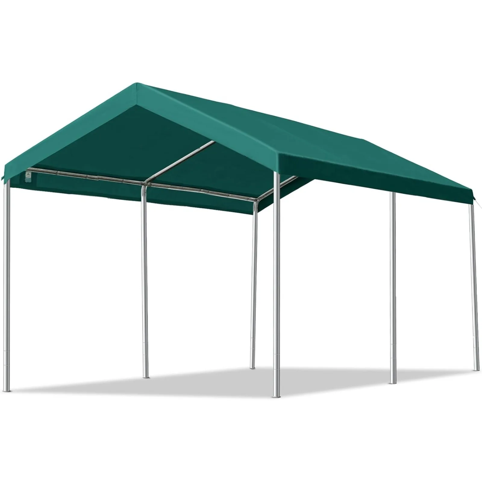 US 12x20 ft Heavy Duty Carports Potable Car Canopy Garage Party Tent Boat Shelter, Adjustable Height from 9.5 ft to 11 ft, Green