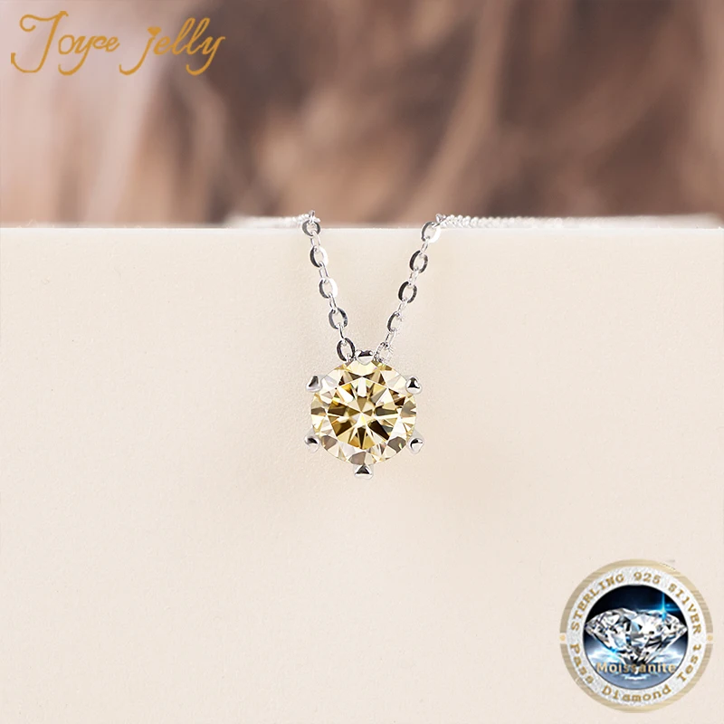 JoyceJelly Moissanit Schmuck-Set mit 1CT D Farbe VVS 3EX Moissanit Stein Pass Diamant Test Hochzeit Luxus edlen Schmuck Geschenk – Detail 9