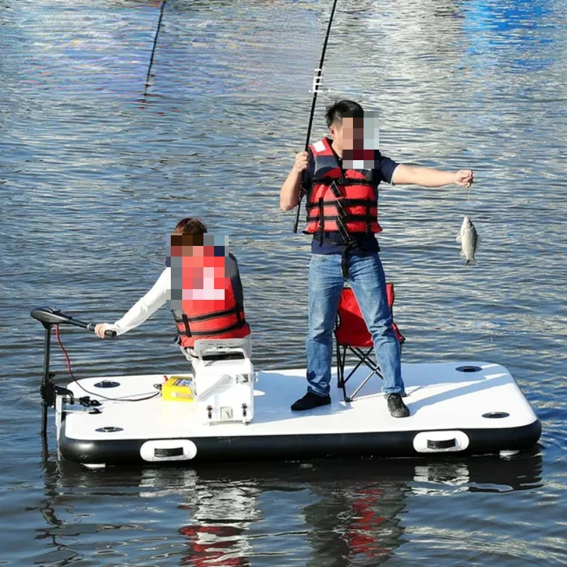 Inflatable Floating Platform Fishing Platform Boat Yacht Floating Floating Fishing Platform Collapsible Boat