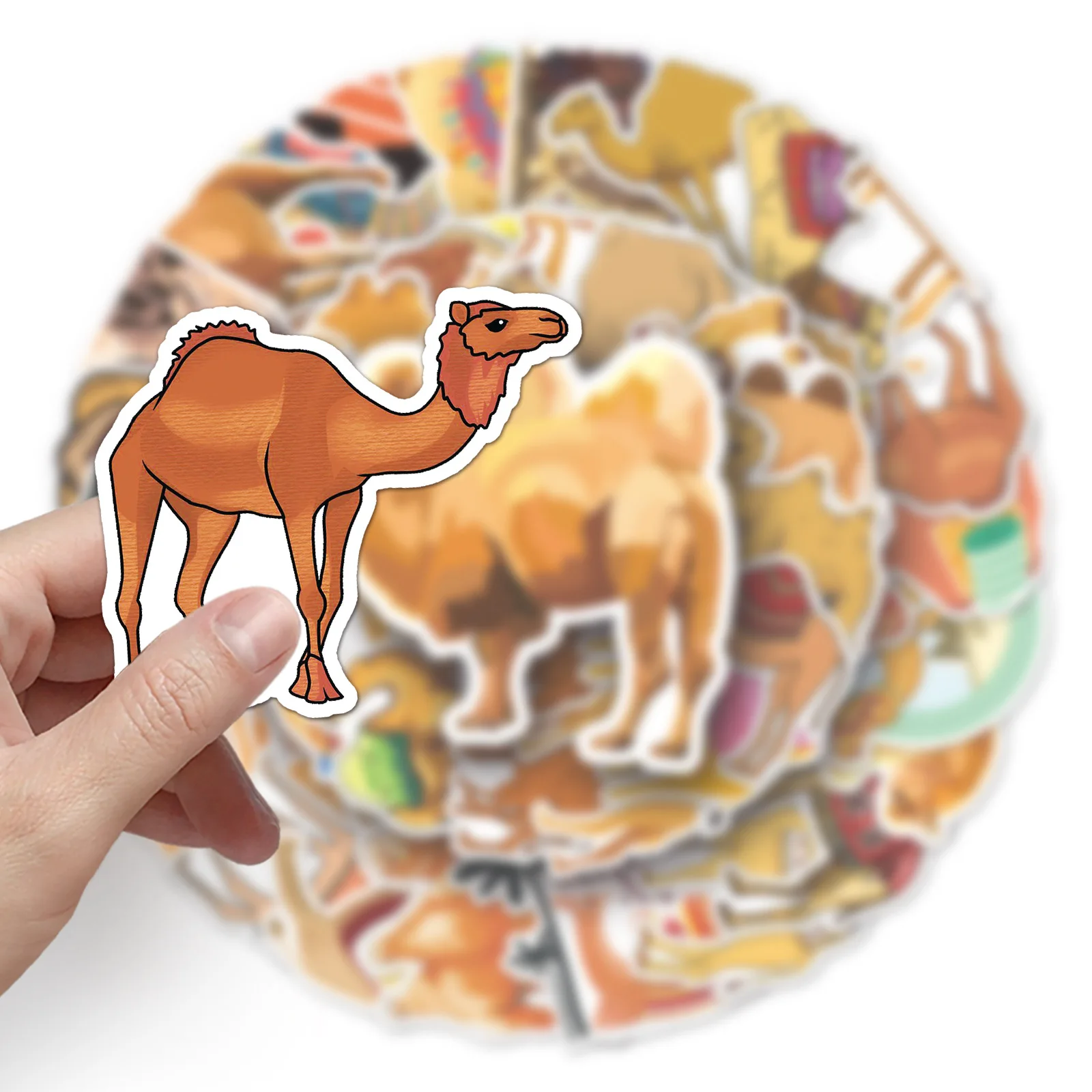 50 szt. Serii Cartoon Camel naklejki Graffiti nadaje się do kasków na laptopa dekoracja stołu naklejki DIY zabawek hurtowych