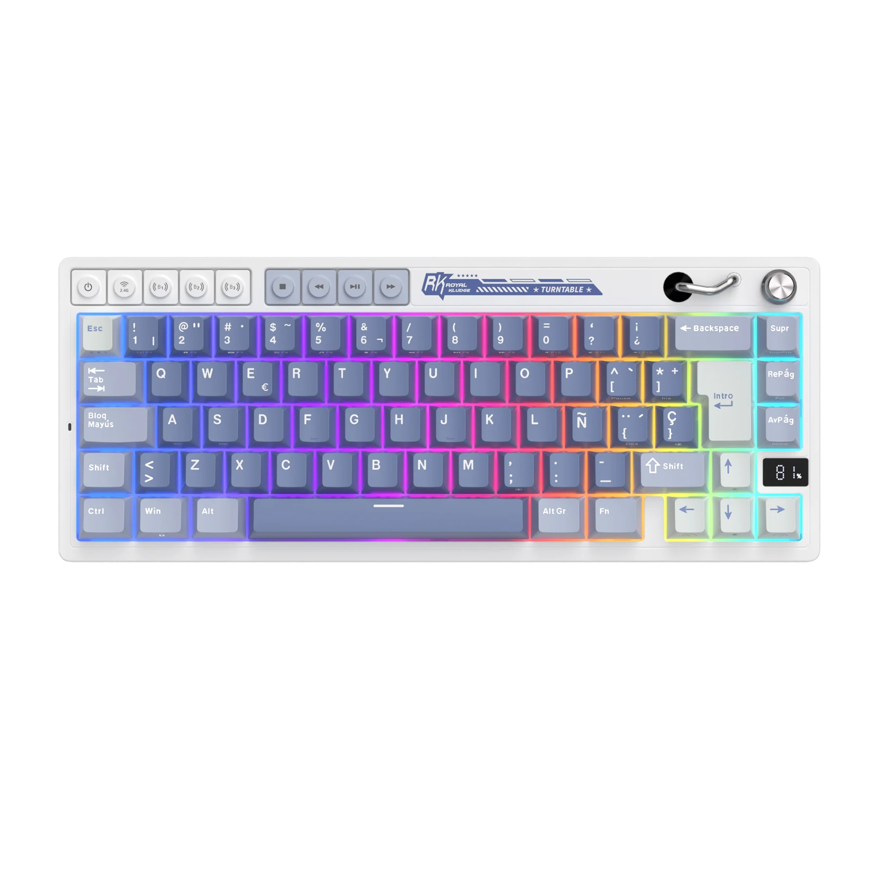 RK ROYAL KLUDGE M65 バッテリーディスプレイ ゲーミングキーボード 66