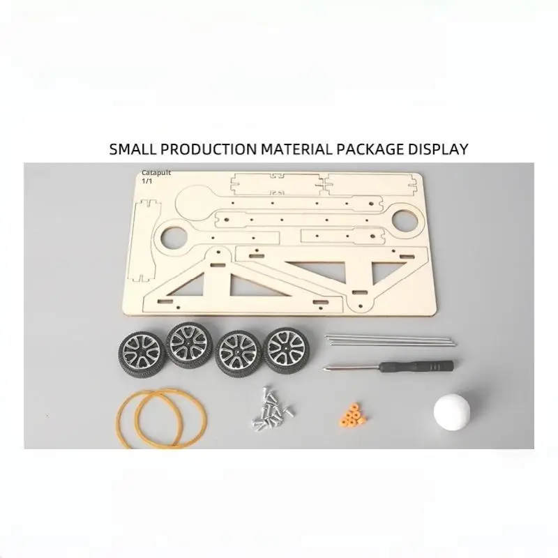 1 Set Kit di esperimenti scientifici fai-da-te e modello educativo Giocattolo catapulta fai-da-te Giocattoli scientifici di fisica per progetti regalo per bambini