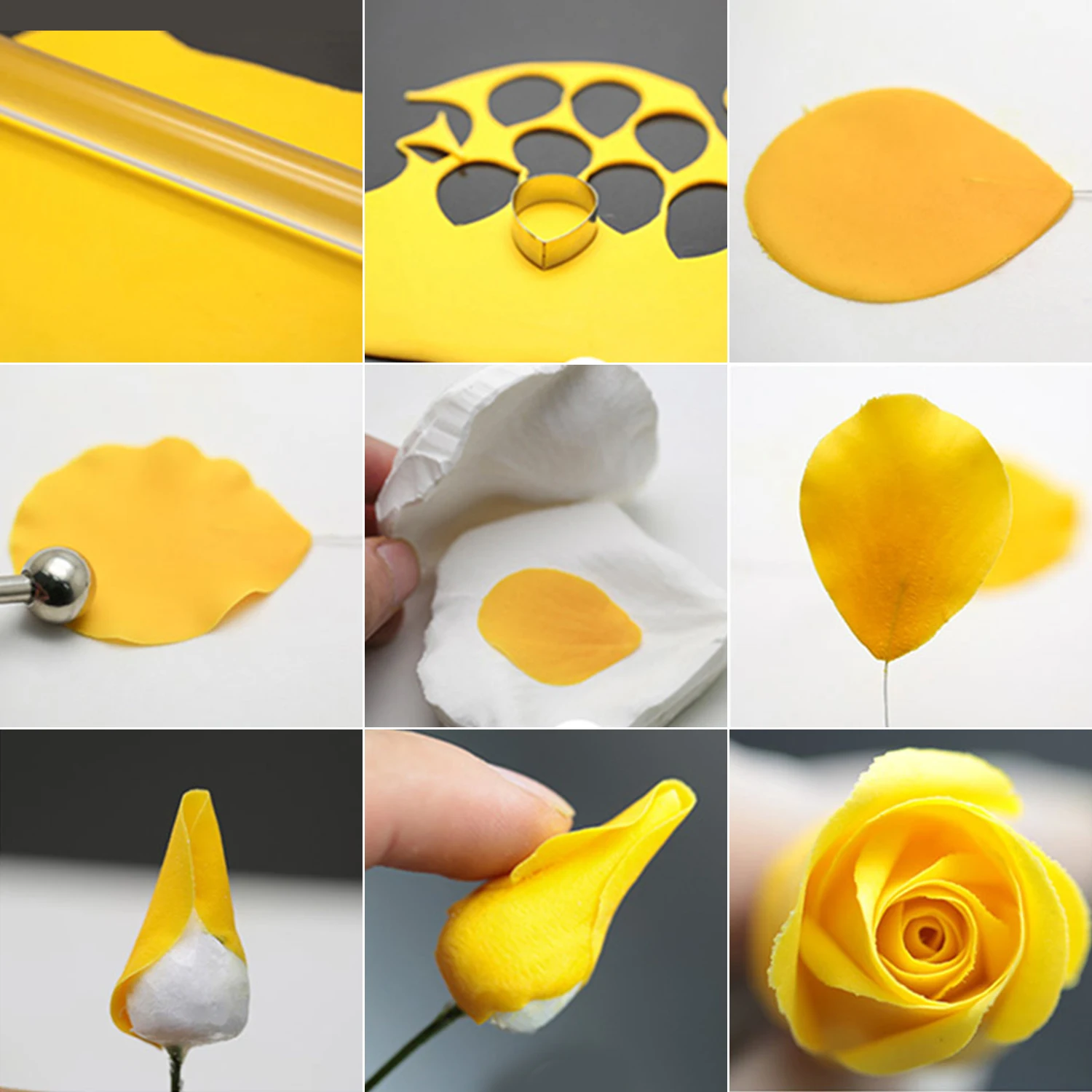 Austin Rose Fondant Silicone Moulds Petal Pattern Mould Leaf Mold Gumpaste Rose Petal Silicone Flower Tool Cake Decorating Tool - Image 4