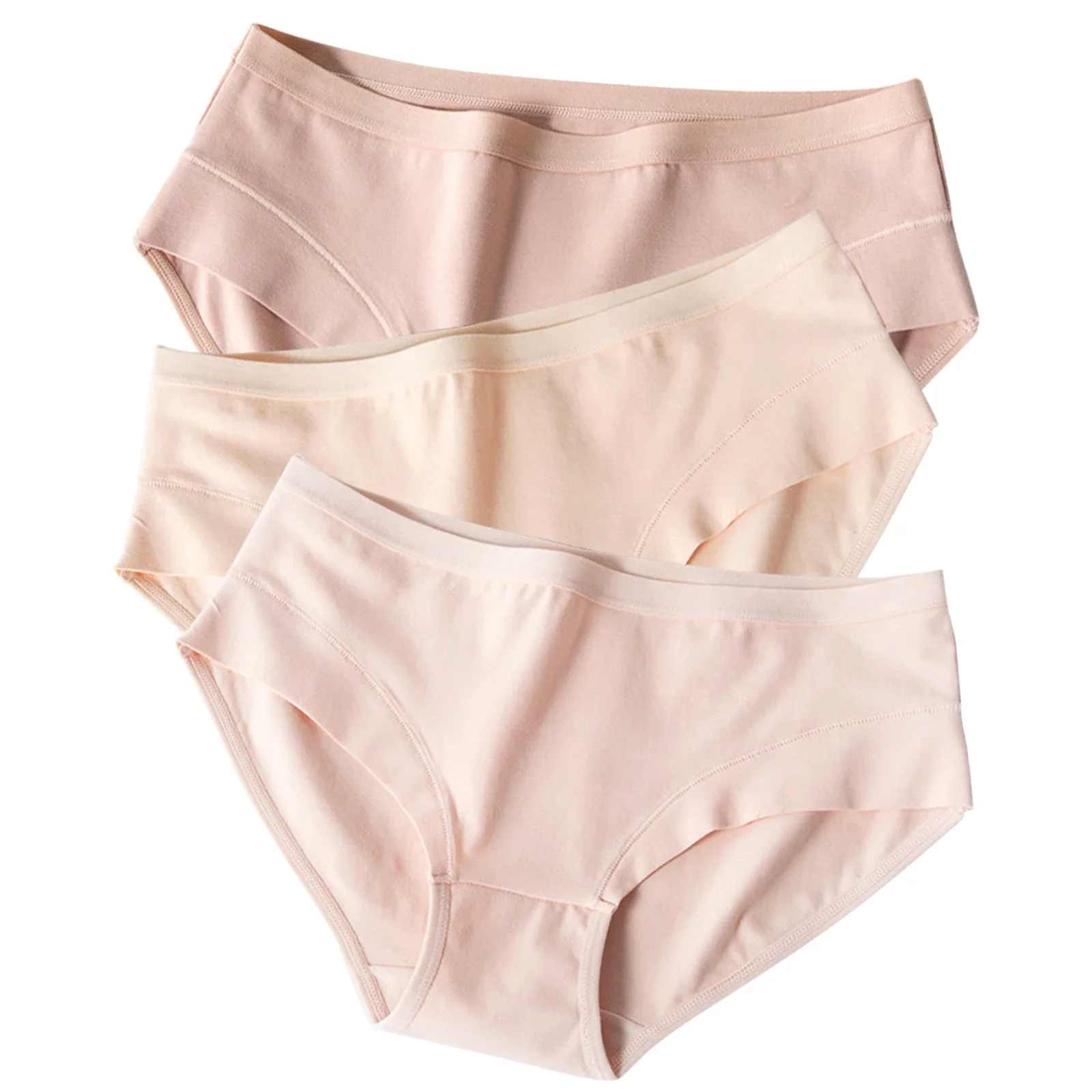 3pcs/Set Women's Low-rise Underwear Comfortable Soft Cotton Panties for Lady Breathable Female Lingerie Underpants