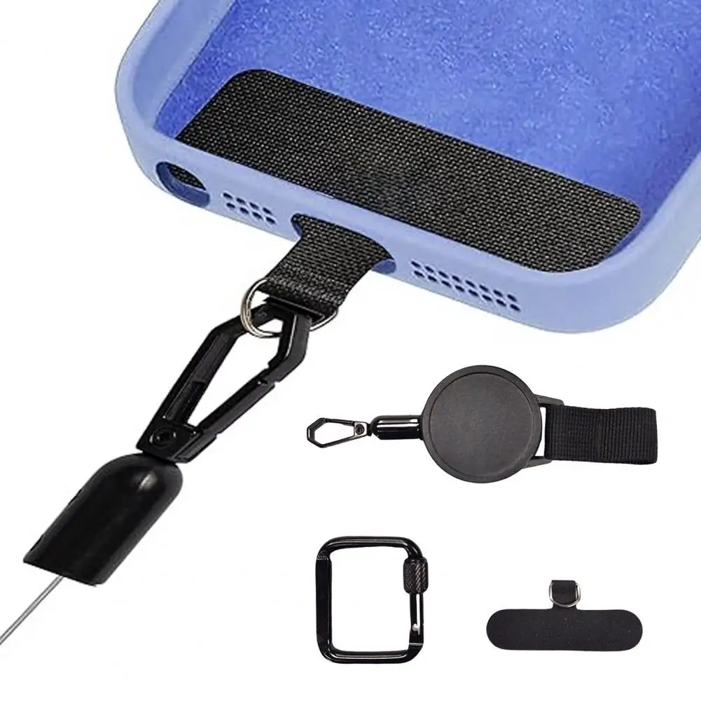 Anti-Theft Phone Tether with Belt Clip Retractable Steel Line Locking Carabiner Prevent Drops Phone 
