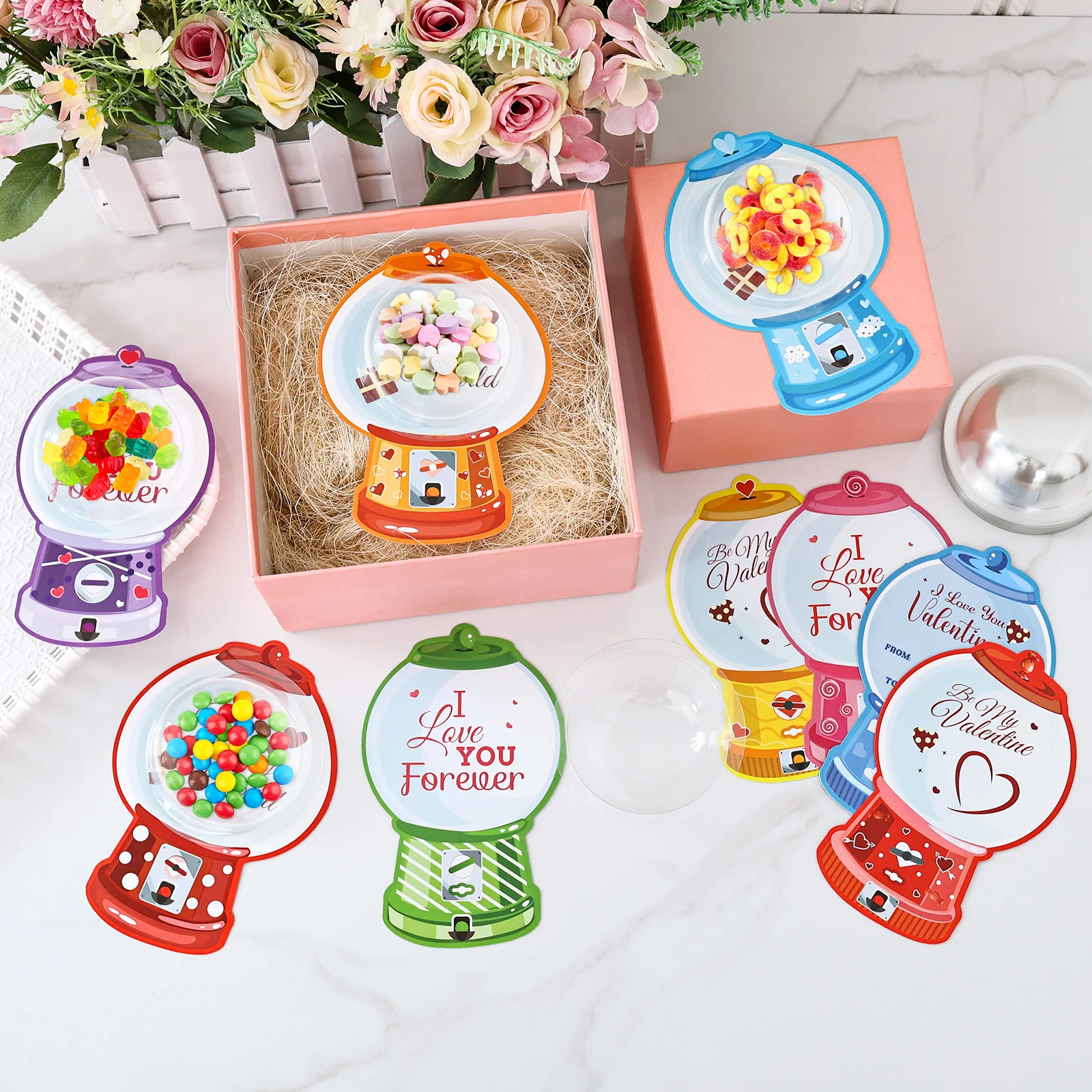Valentines Cards DIY Valentine - Bubble Gum Machine ulasan dan harga