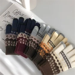 Winter Touch Screen Gloves Women Men Fashion Warm Stretch Knitting Full Finger Gloves