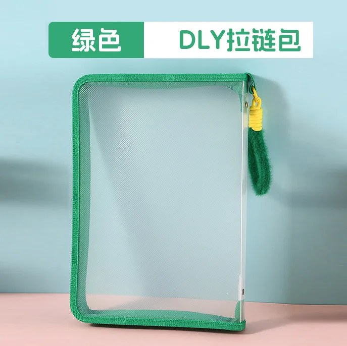 

4pcs Zipper File Folder Organizer Clear Transparent Stationery Bags Handle Waterproof Document Storage Pouches Plastic