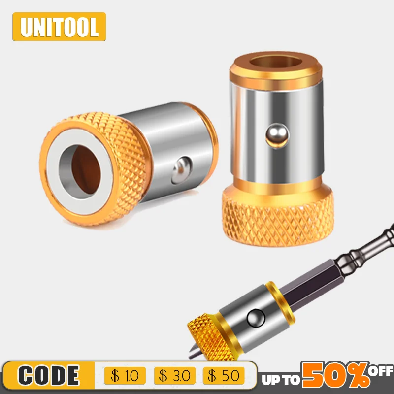 Anello magnetico universale per punta da trapano anticorrosione con gambo da 6.35mm in metallo anticorrosione forte magnete magnetizzatore anello potente