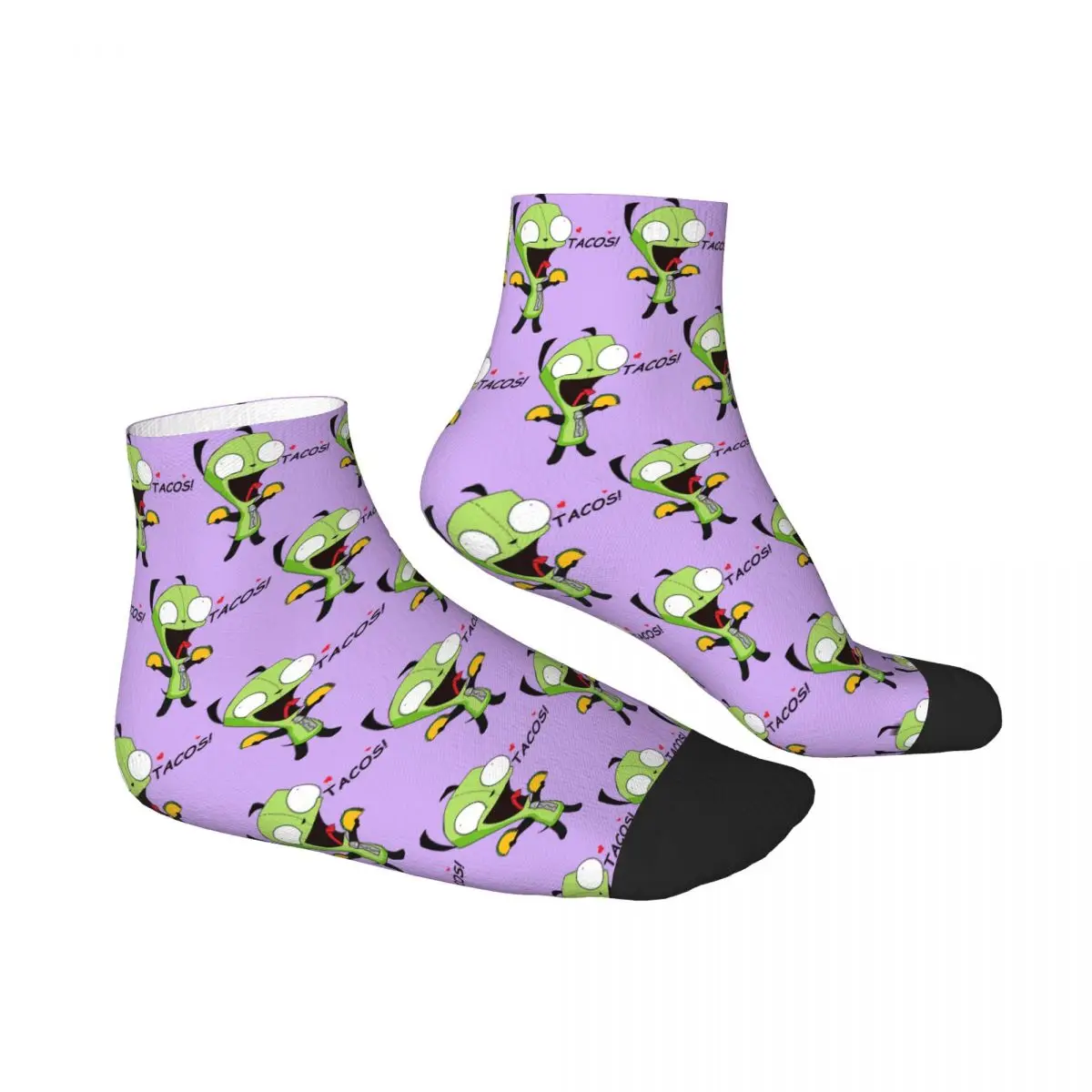 Gir Loves Tacos (Invader Zim) Socks Harajuku High Quality Stockings All Season Socks Accessories for Unisex Gifts