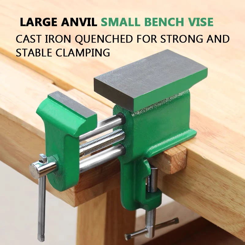 Table Vise Small Vise with Anvil Household Bench Vise Flat-Mouthed Pliers Multi-Functional Diy Clamp