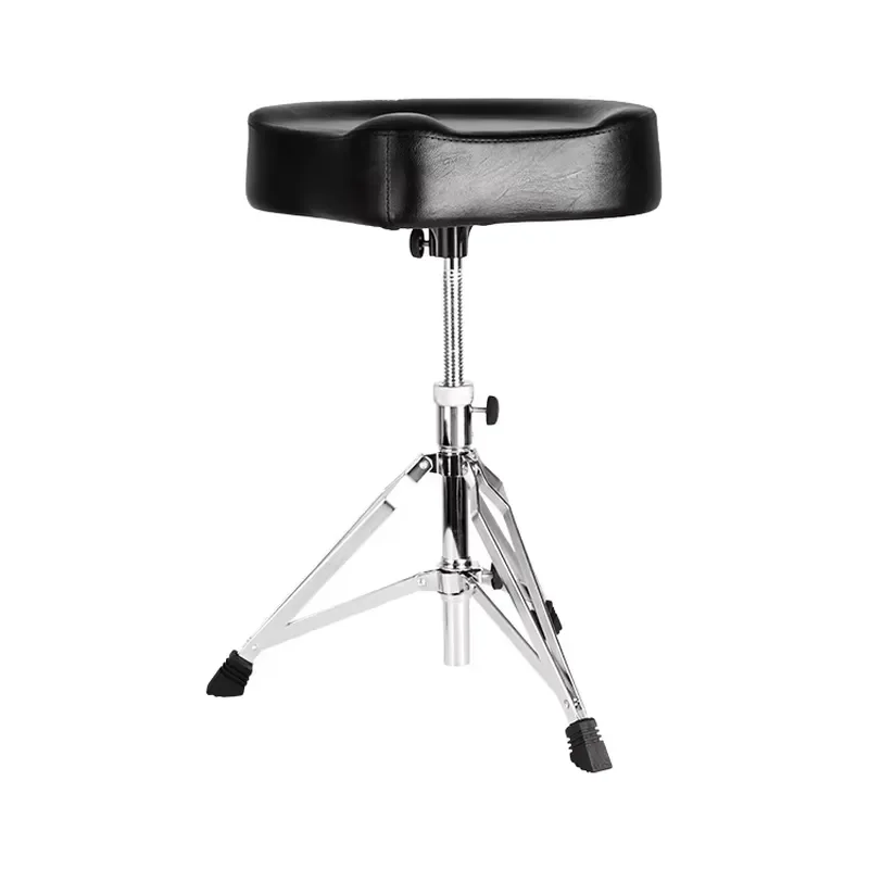 for   Adjustable Saddle Shaped Drum Stool Solid Construction Rotatable Design  Musicians and Instrumentalists