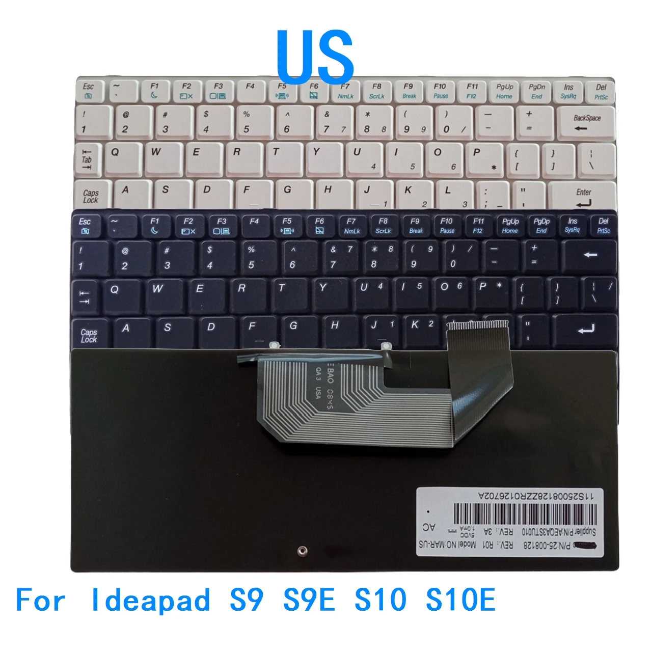 New US Language Keyboard For Lenovo Ideapad S9 S9E S10 S10E Notebook PC Replacement Keyboard