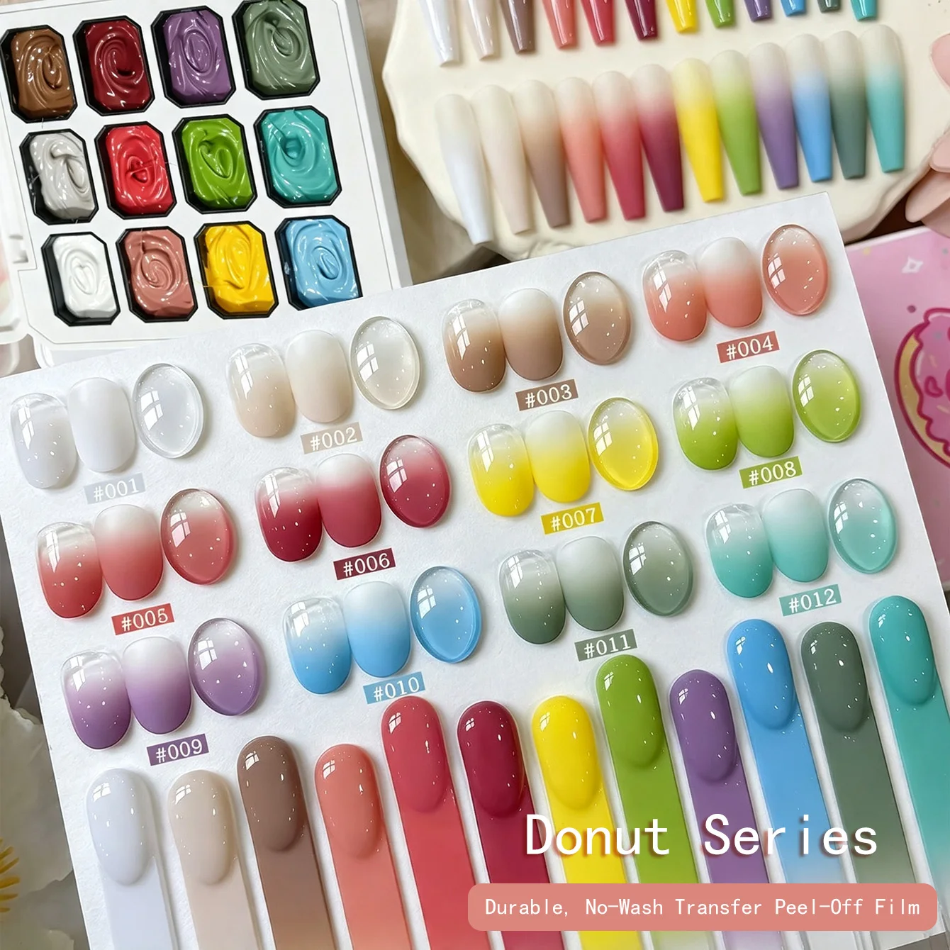 12 Colors Macaron Pat Painting Gel Nail Polish Set Solid Cream Painting Gel Palette Nail Art Pigment UV Gel For Manicure DIY