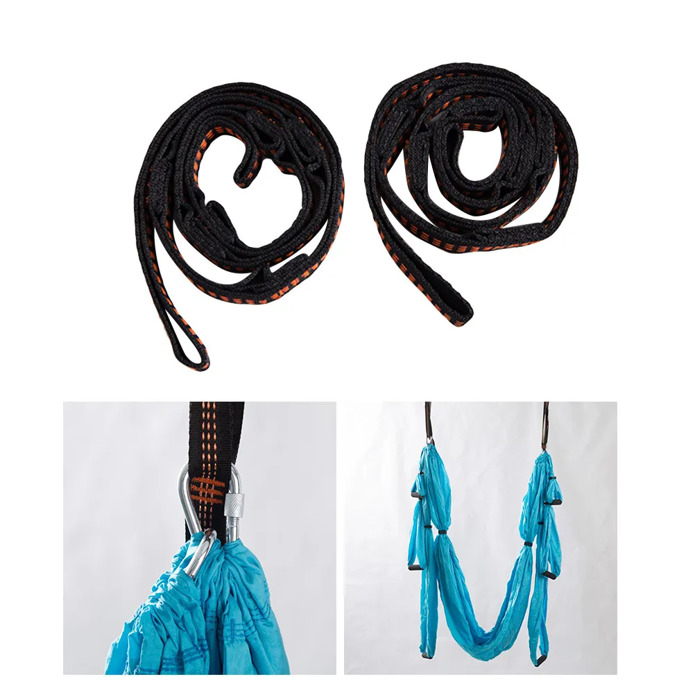 2pcs Adjustable Nylon Hammock Straps for Tree Hanging – Non-Stretch, Lightweight, Ideal for Camping, Hiking, Beach & Backyard