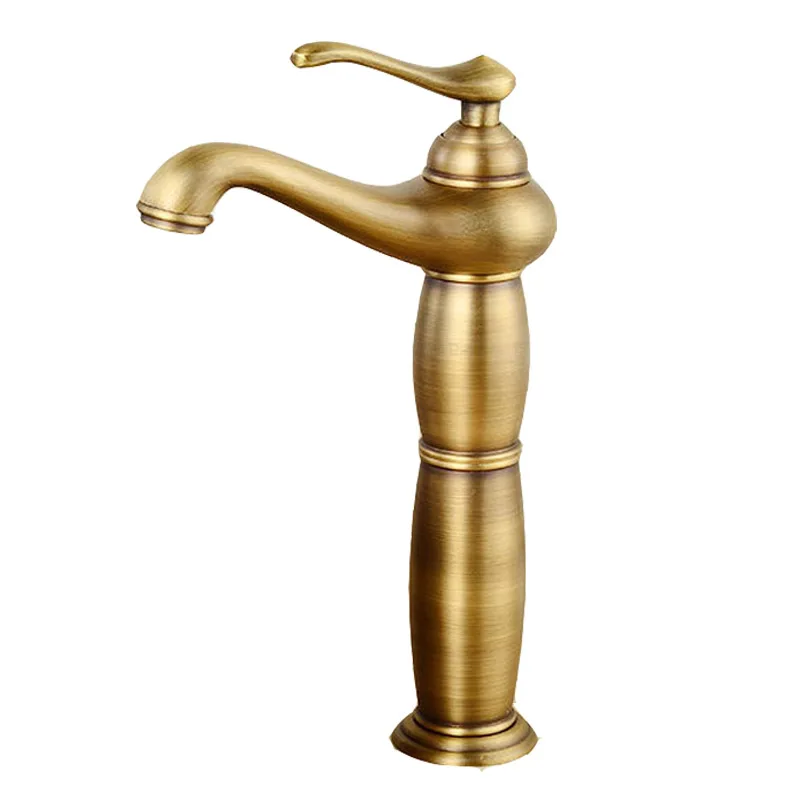 

Single hole faucet hot and cold toilet, washbasin on the platform, bathroom, wash basin, shampoo all copper, retro household