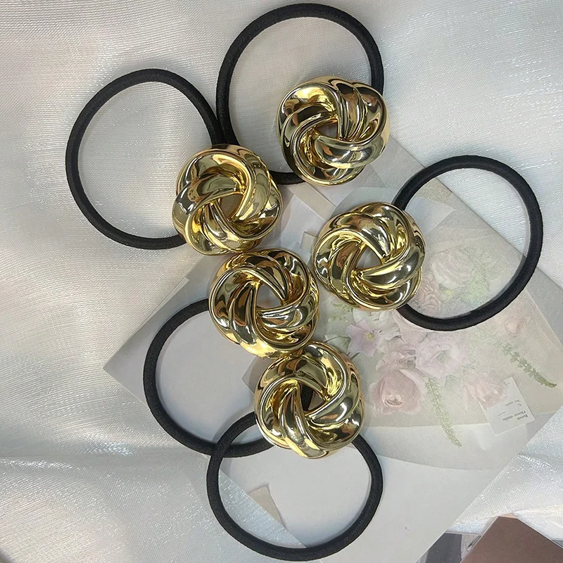 4pcs Fashion Women\'s Hair Accessories Elegant High Ponytail Flower Hair Rope for Daily Holiday Wear Girl Rubber Band Accessories