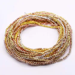 2mm 200pcs Gold Color Crystal Glass Beads Seed Small Beads Round Faceted Charm Loose Spacer Beads For Jewelry Making DIY Ring