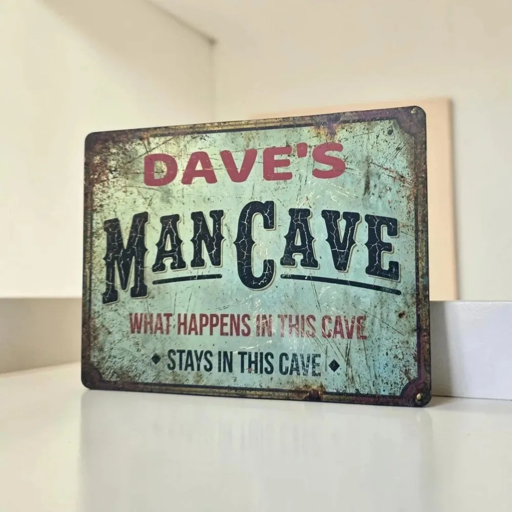 CIFbuy Vintage Private Space Metal Plaque,Custom Name Rules Wall Decor (Only For Decoration)