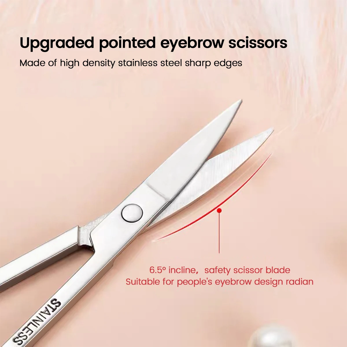 IMAGIC Eyebrow&Eyelash&Nose Cuticle Scissors Professional Removal Grooming Shaping Shaver Trimmer Tools for Makeup Accessories