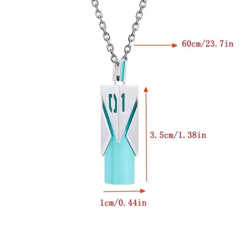 Hatsune Miku Necklaces Cartoon Fluorescent Jewelry Men Women Chains Two-dimensional Animation Necklace Ornaments Pendant Gifts