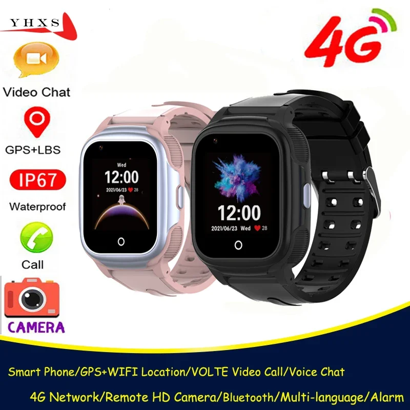 

4G Smart Watch Kids GPS WIFI Video Call SOS IP67 Waterproof Child Student Smartwatch Camera Monitor Tracker Location Phone Watch