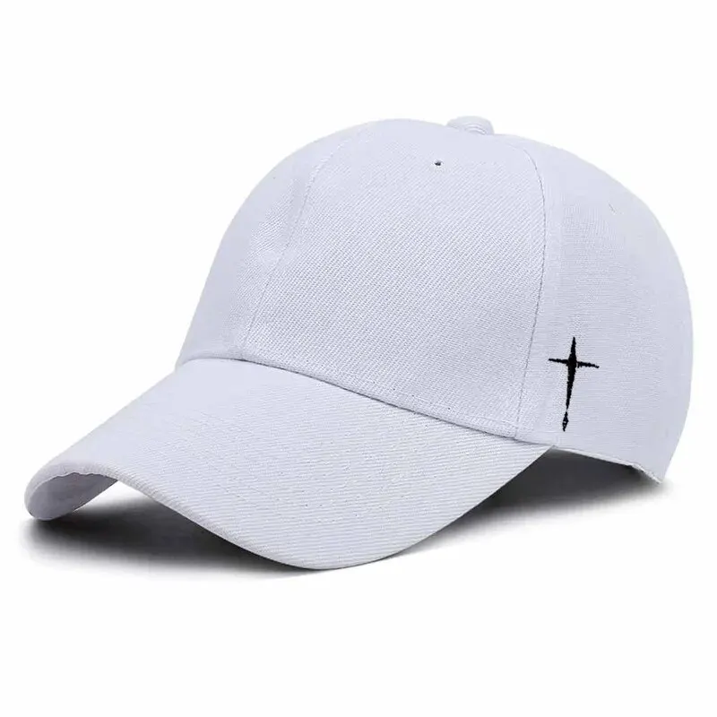 Unisex Simple Cross Water Drop Embroidery Baseball Caps Spring and Autumn Outdoor Adjustable Casual Hat Sunscreen Hat