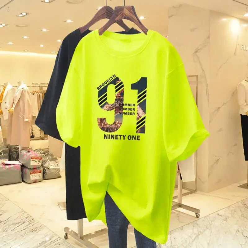 Summer Digital Building Print Cotton Basic T-shirt Women Fashion Casual O-neck Short Sleeve Top Tee Loose Oversized Y2k Pullover