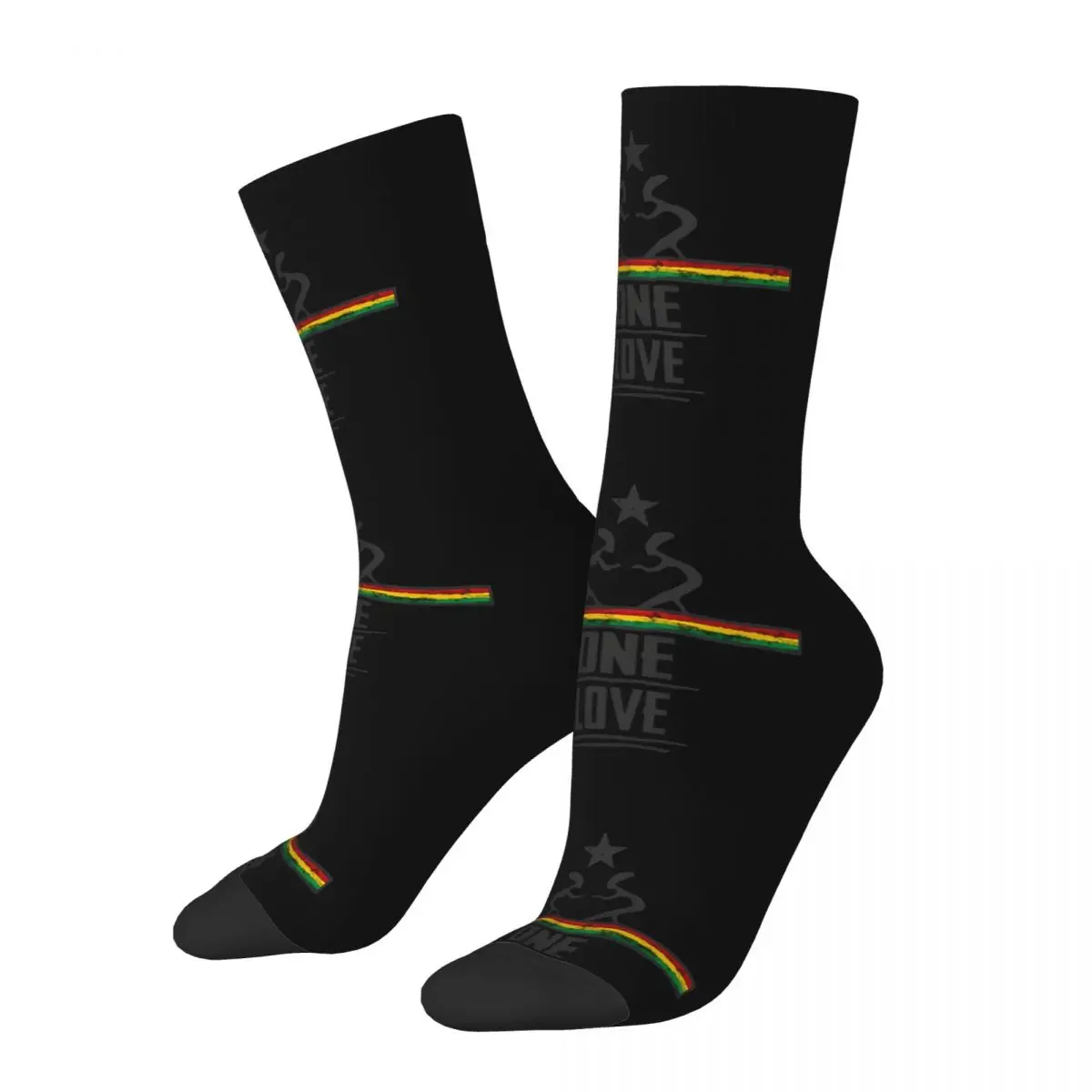 One Love Reggae Bath Mat Unisex Winter Socks Cycling Happy Socks Street Style Crazy Sock