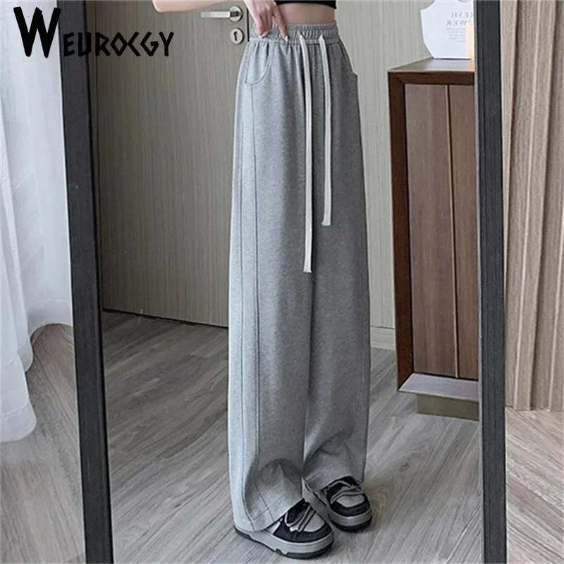 

Women Pants 2024 Autumn Winter New Style Petite Draped Straight-leg Casual Loose Versatile Slim Fit High-waisted Sports Pants