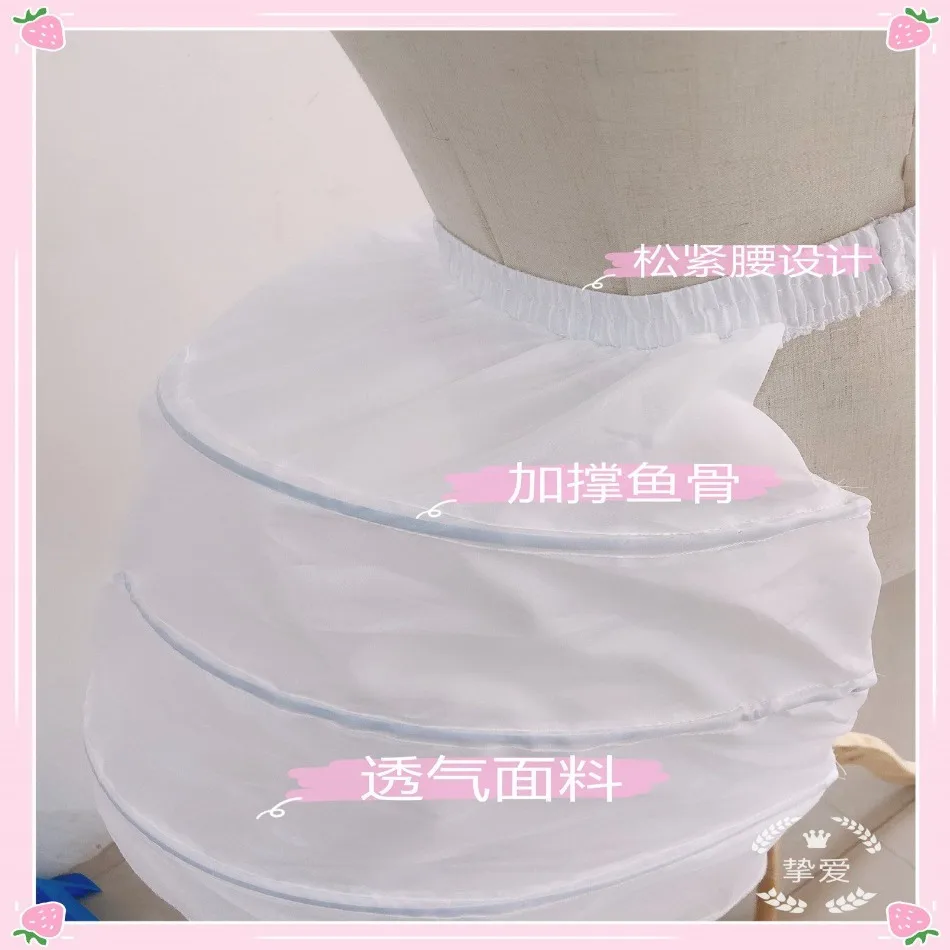 Women 3 Hoops Petticoat Baroque Underskirt For Vintage Wedding Dress  Bridal Girls Gowns Wedding Accessories Victorian Crinoline