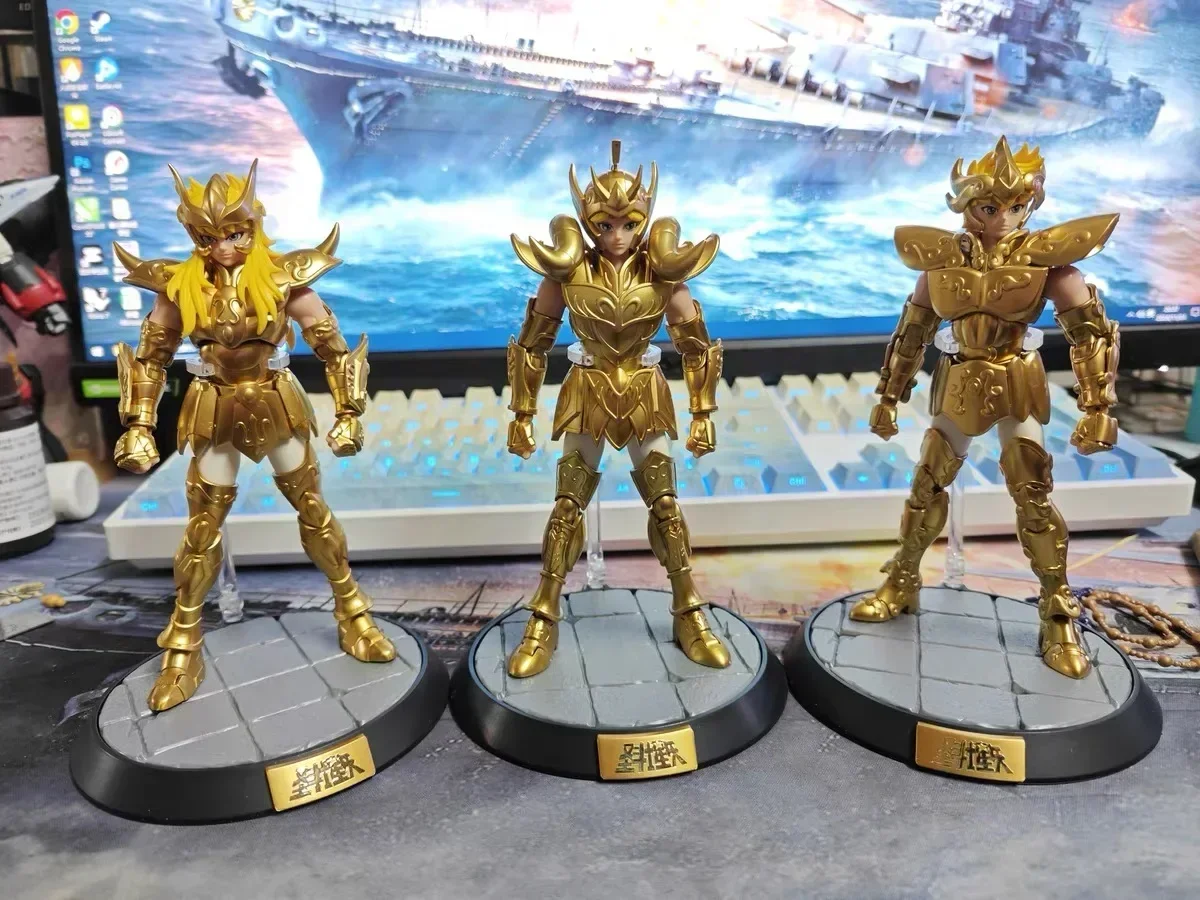 ในสต็อก Saint Seiya ผ้าตํานานภาพเคลื่อนไหวอุปกรณ์ต่อพ่วงของเล่น Champion Class Movable Gold ผ้ารุ่นคอลเลกชัน Galaxy Vol.5