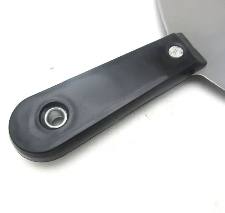 Cuchillo rascador para masilla, pala de acero al carbono para enyesado de pared, herramientas de construcción de mano, color negro, 200x205mm