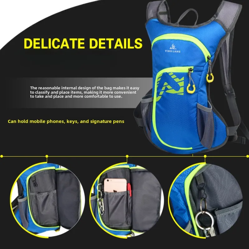 Zaino da equitazione piccolo Borsa a tracolla per sport all'aria aperta Viaggio multifunzionale Alpinismo Escursionismo Corsa Borse d'acqua da fondo