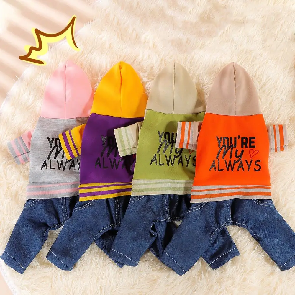

Chihuahua Puppy Tracksuit Pet Jumpsuit Pullovers Soft Dog Hooded Cute Pet Clothes Spring