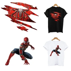 2Pcs/Lot Spider Man Marvel Iron On Thermoadhesive Fusible Patches Heat-Adhesive Thermal Transfer Stickers For Clothes Ironing