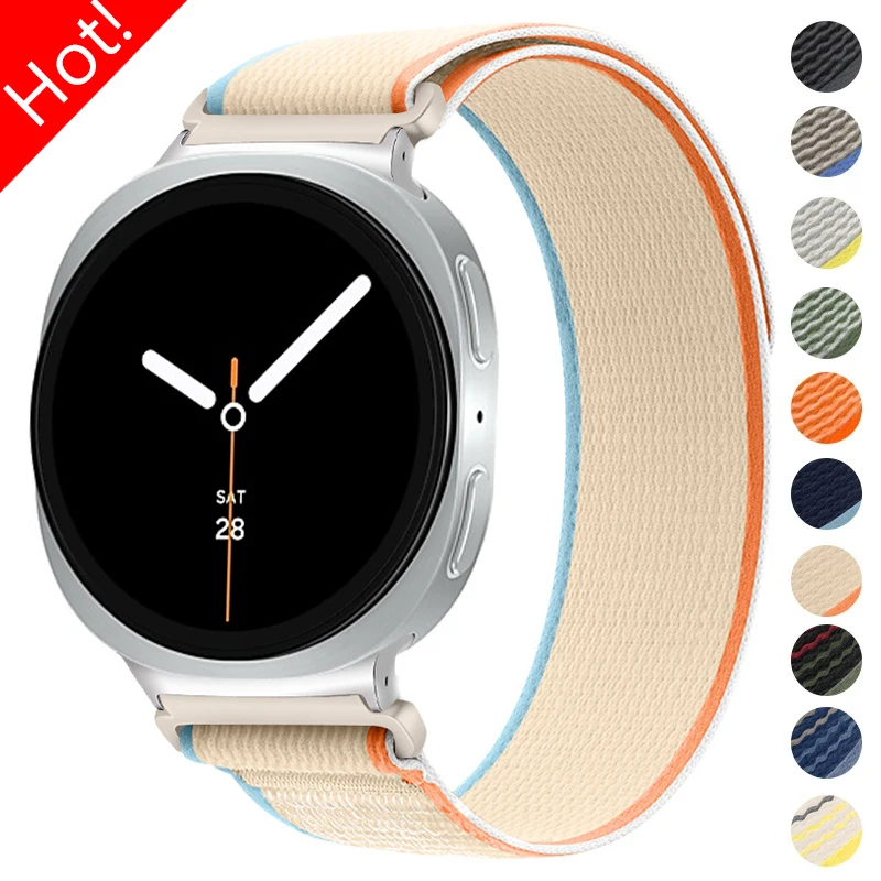 Cinturino in nylon per Samsung Galaxy Watch 8 40mm 44mm 8Classic 46mm Bracciale sportivo per cinturino Galaxy Watch 7 Ultra 47mm