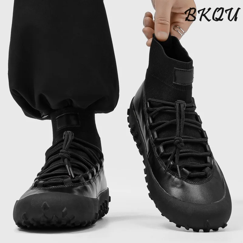 

Мужские носки BKQU с толстой подошвой, до щиколотки, повседневные, многофункциональные, для активного отдыха, альпинизма, для поездок на работу, спортивные, модные, для кроссовок