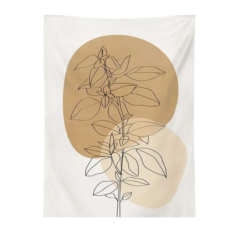 VIKAMA Bohemian Watercolor Sun Tapestry, Retro Warm Tone Radiant Sunlight Wall Hanging for Bedroom Living Room Decor