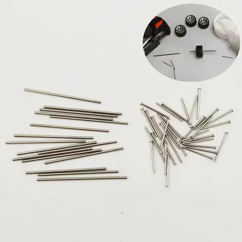 1/64 Alloy Car Model Axles 18mm 20mm 22mm 25mm 26mm 28mm Hollow Shafts W Pins for HW/Matchbox/Tomeca Diecast Wheels